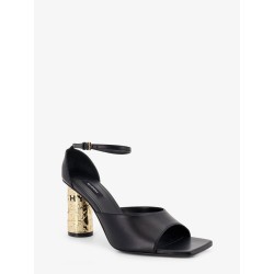 Leather sandals with Tape heel