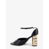 Leather sandals with Tape heel