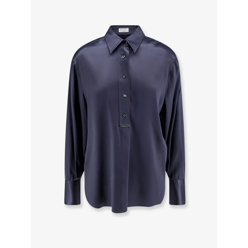 Silk shirt with Monili detail