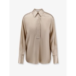 Silk shirt with Monili detail