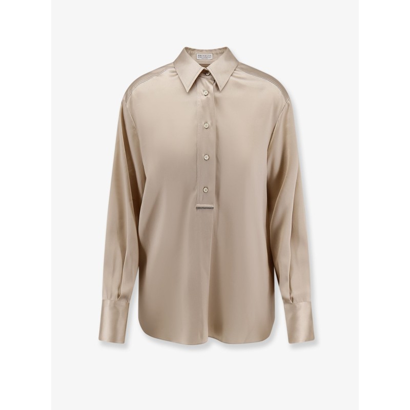 Silk shirt with Monili detail