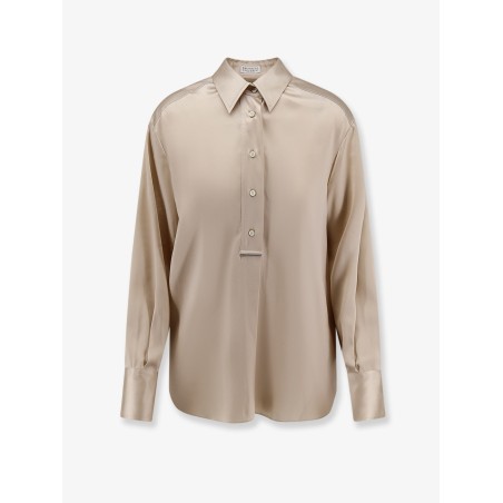 Silk shirt with Monili detail