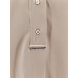 Silk shirt with Monili detail