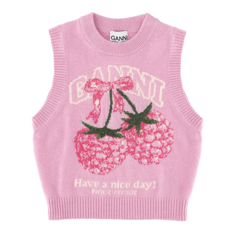 GILET CON GRAFICA