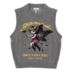 GILET CON GRAFICA