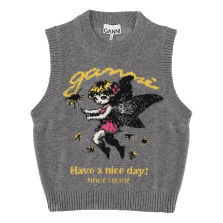 GILET CON GRAFICA