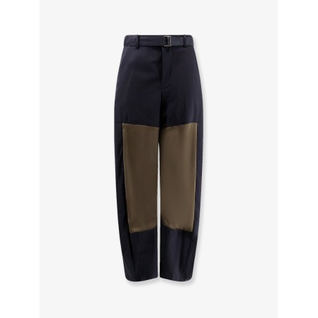 Wool blend trousers with nylon inserts