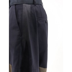 Wool blend trousers with nylon inserts
