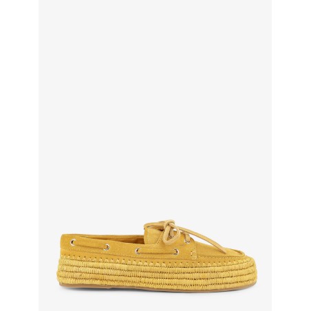 Penelope suede and raffia loafers
