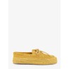 Penelope suede and raffia loafers