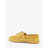 Penelope suede and raffia loafers
