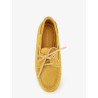 Penelope suede and raffia loafers
