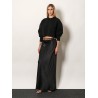 Silk midi skirt