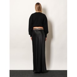 Silk midi skirt