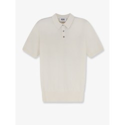 Cotton and silk blend polo shirt