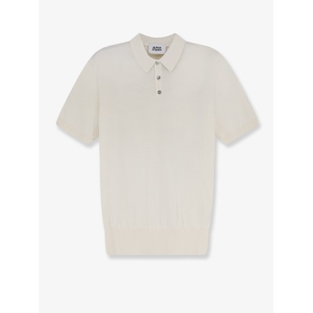 Cotton and silk blend polo shirt