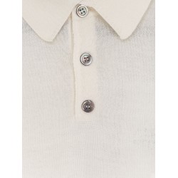 Cotton and silk blend polo shirt