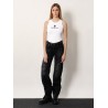 Ribbed viscose blend tank top