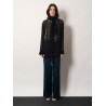 Viscose shirt with rhinestones