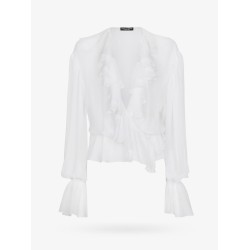 Silk shirt with rouches