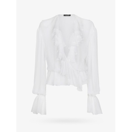 Silk shirt with rouches