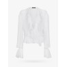 Silk shirt with rouches