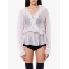 Silk shirt with rouches