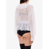 Silk shirt with rouches
