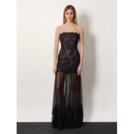 Vespera long lace dress