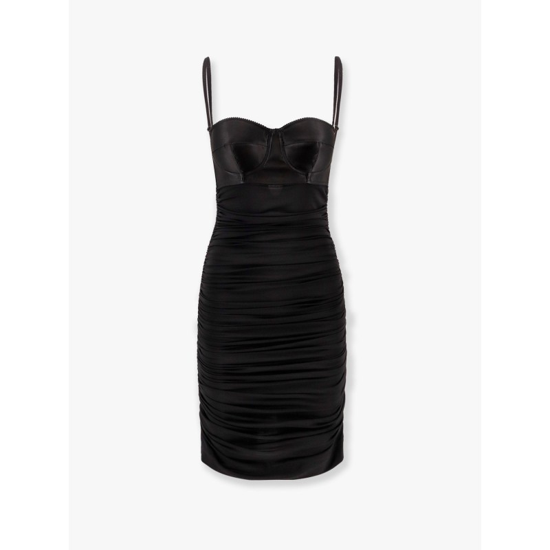 Viscose blend dress with bra detail