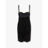 Viscose blend dress with bra detail