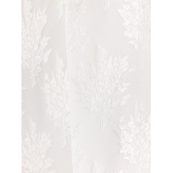 Jacquard silk trousers with floral motif