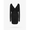 Cupro dress with drapery