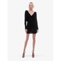 Cupro dress with drapery
