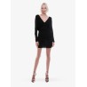 Cupro dress with drapery
