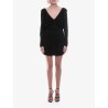 Cupro dress with drapery