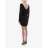 Cupro dress with drapery