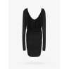 Cupro dress with drapery