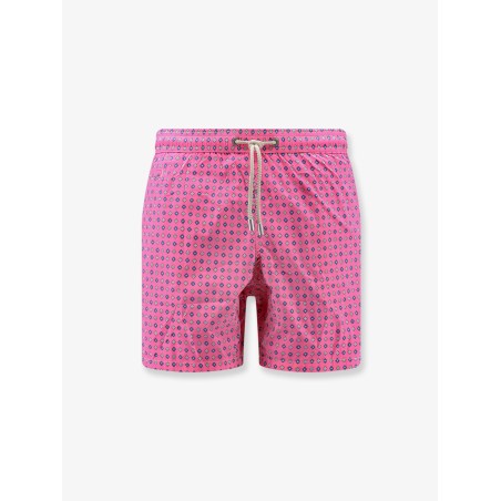 Nylon swim shorts with an all-over micro pattern