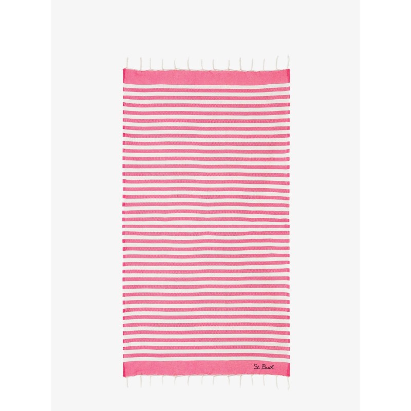 Striped cotton beach towel