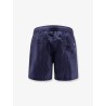 Nylon swim shorts with side logo patch