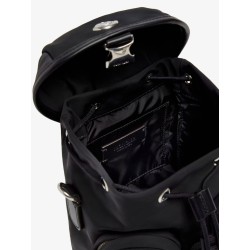 Trick nylon crossbody bag with logo patch on the front