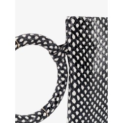 Aura leather clutch bag with snake motif