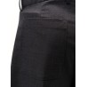 Pleated wool and silk bermuda shorts