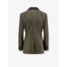 Fitted silk and virgin wool blend tweed blazer