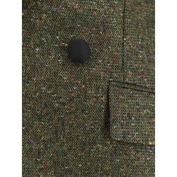 Fitted silk and virgin wool blend tweed blazer