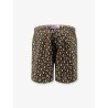 Nylon swim shorts with all-over micro pattern