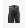 Pleated Check wool blend bermuda shorts