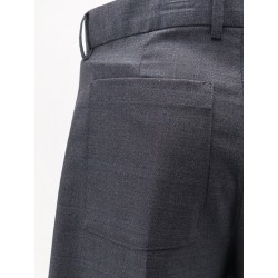 Pleated Check wool blend bermuda shorts