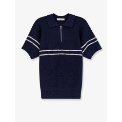 Half-Zip cotton blend sweater